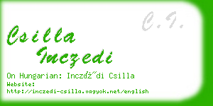 csilla inczedi business card